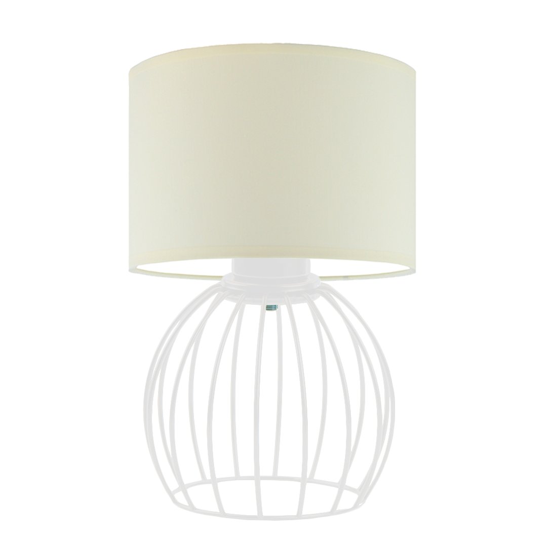 Nowoczesna lampka nocna do sypialni NASHVILLE, biały/ecru