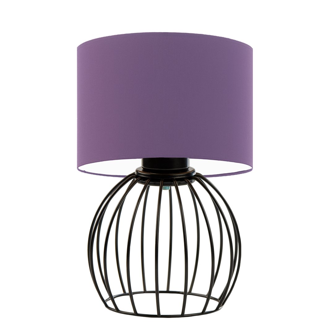 Lampka na nocny stolik NASHVILLE, czarny/fioletowy