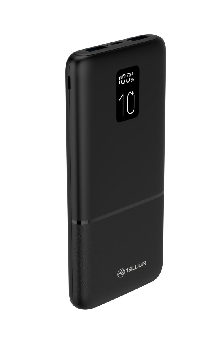 Tellur PD102 Boost Pro 10000mAh power bank 2xQC3.0 22.5W + PD 20W, LCD display, black