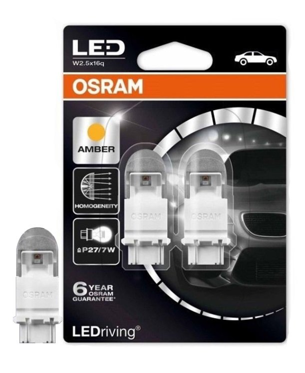 OSRAM P27/7W** Amber 12V 1,42W / 0,54W W2.5x16q