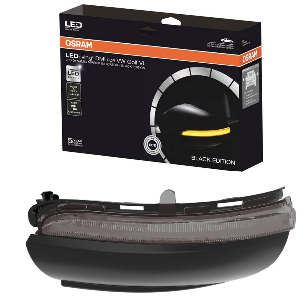 OSRAM OSRAM LEDriving DMI for VW Golf VI, Kierunkowskazy boczne na lusterkach, 12,0 V, 2700 K, LEDDMI 5K0 WT S