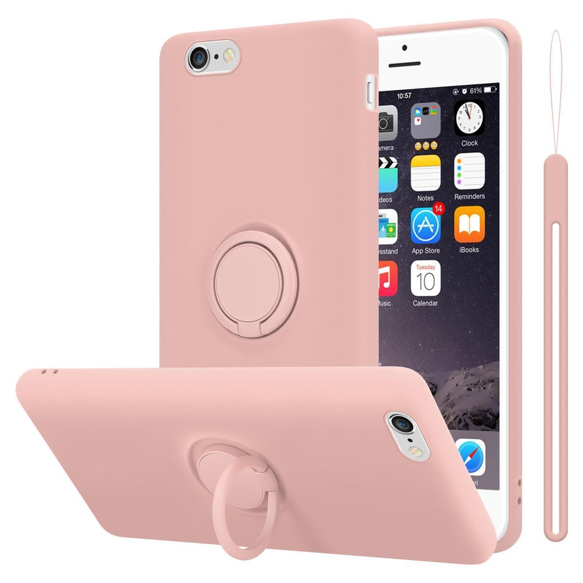 Pokrowiec Do Apple iPhone 6 / 6S w LIQUID RÓŻOWY Etui TPU Obudowa Ochronny Case Cover Plecki Cadorabo