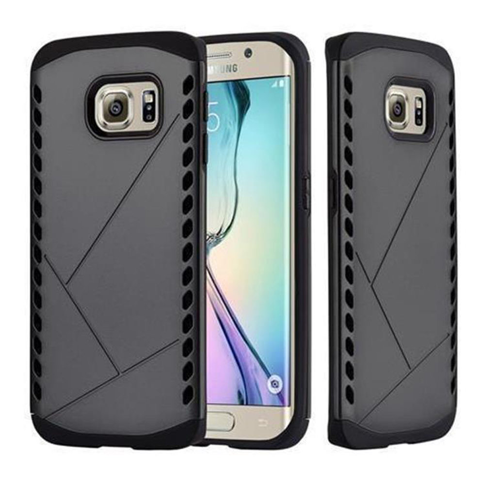 Cadorabo cador Abo  TPU silikon osłona Hard Case do Samsung Galaxy S6 edge Hybrid w Outdoor Heavy Duty wzornictwo  etui ochronne etui Bumper Case, Samsung Galaxy S6 Edge DE-107994