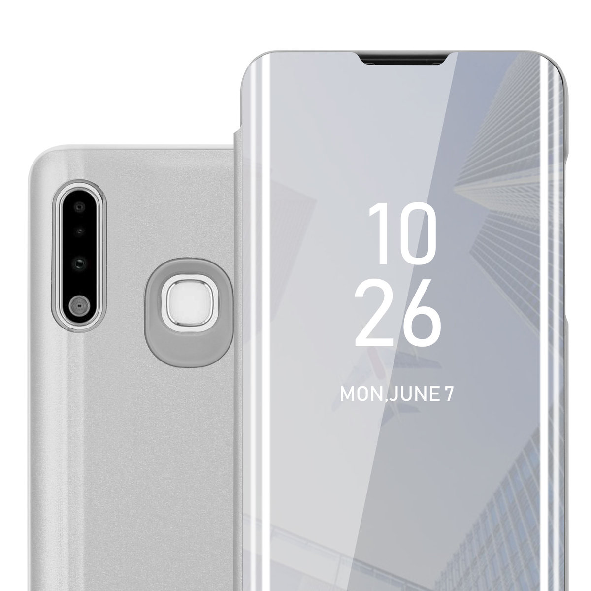 Pokrowiec Do Samsung Galaxy A70e w Etui SREBRNY AGAT  Case Cover Obudowa Ochronny Cadorabo