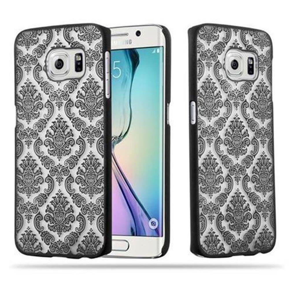 Cadorabo cador Abo  mandala Hard Cover Slim Case Etui na telefon Samsung Galaxy S6 edge Paisley Henna, Samsung Galaxy S6 Edge, czarny DE-107629