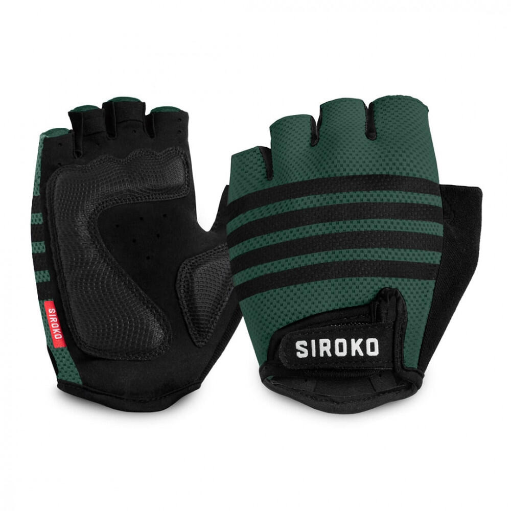 Rękawiczki Kolarstwo SIROKO Aero Dark Green Wojskowa Zieleń Mężczyzna i kobieta