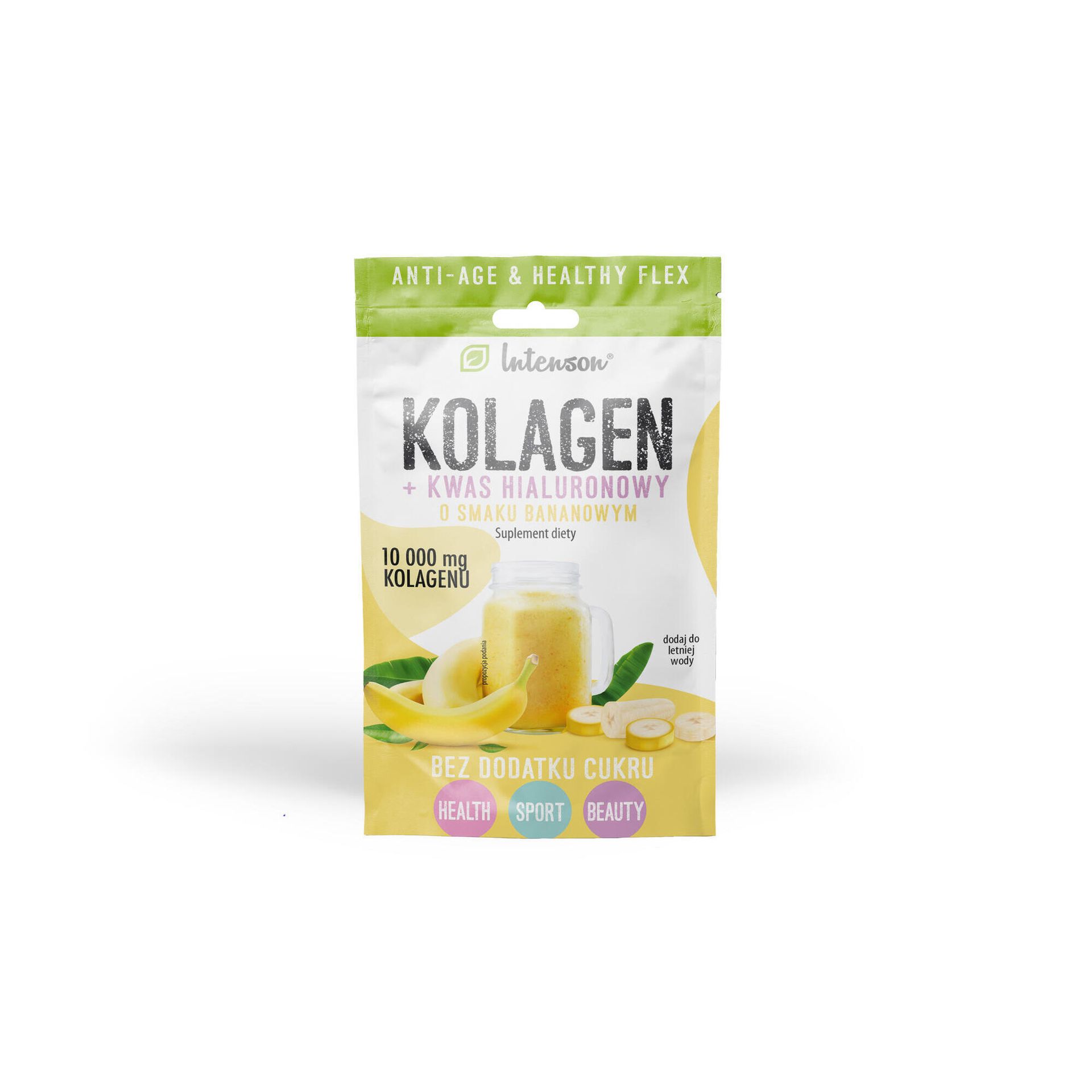 INTENSON Kolagen + kwas hialuronowy o smaku bananowym 11,1g - >>> DARMOWA od 99zł 