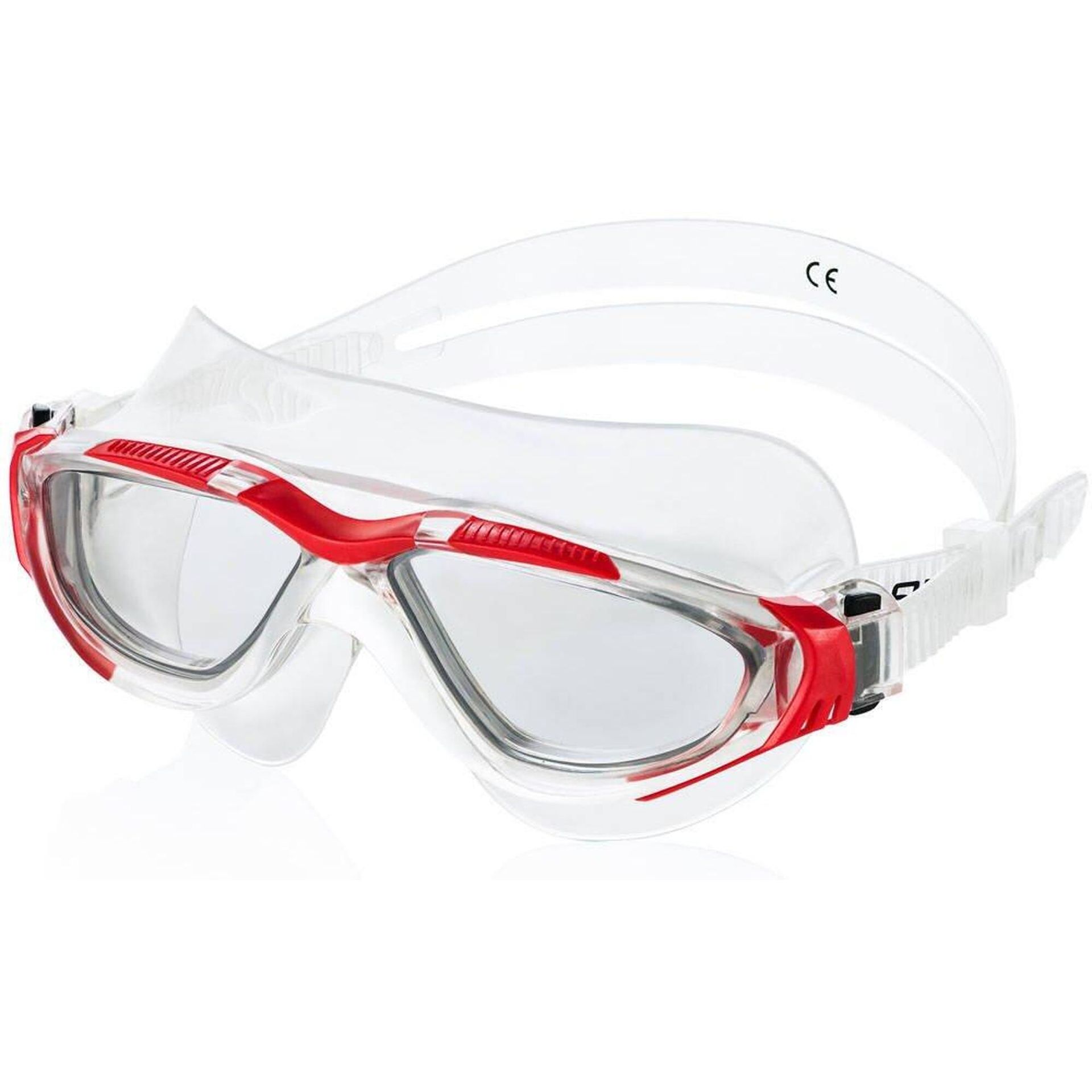 Aqua Speed Gogle pływackie, Bora, czerwone z ciemnymi szkłami