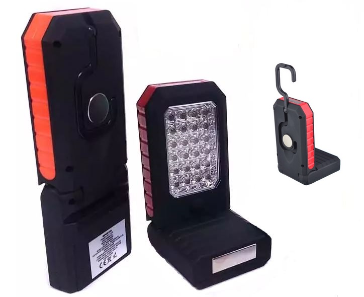 Lampa Latarka Warsztatowa Składana Magnes Led