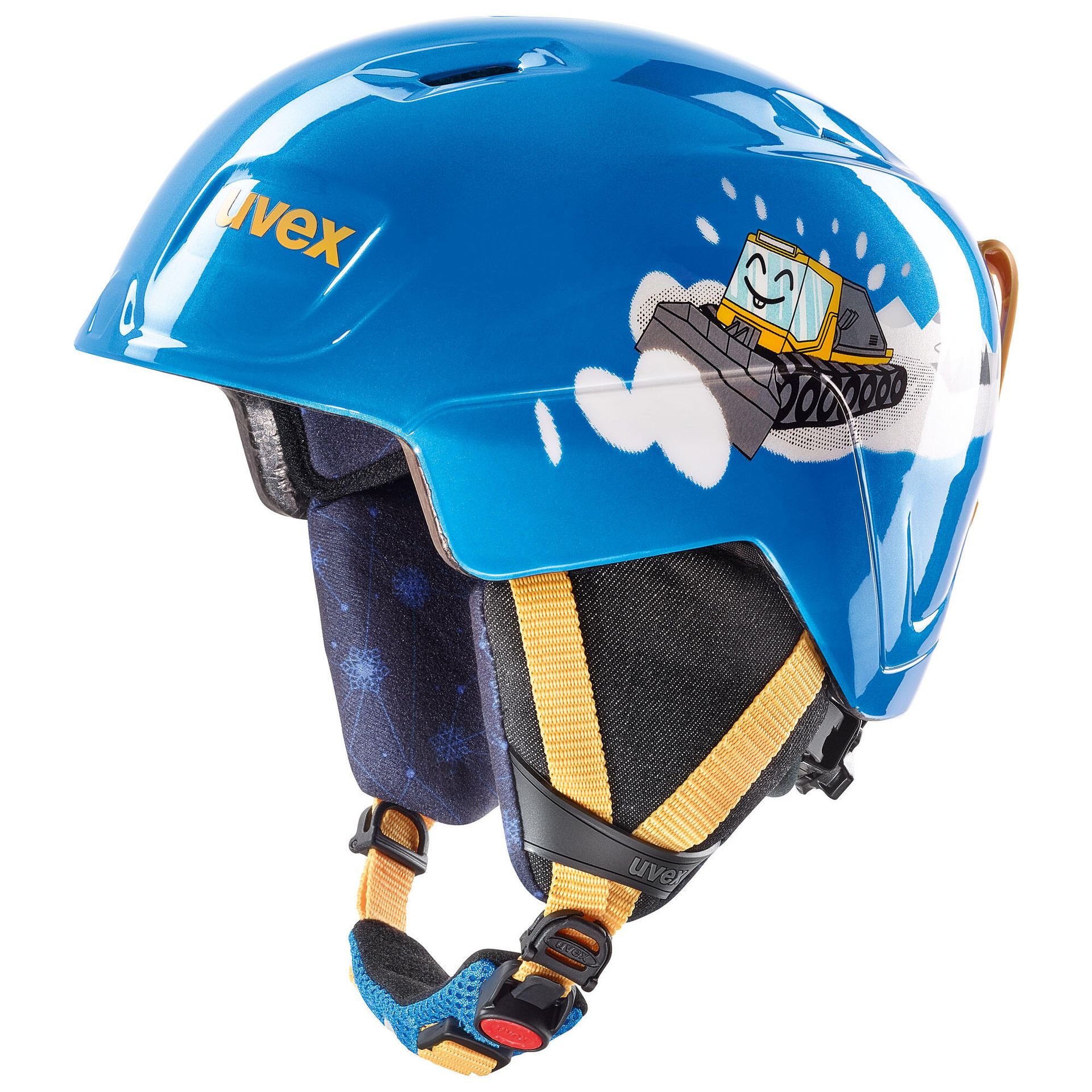 Uvex Manic Kask Dzieci, blue caterpillar 46-50cm 2019 Kaski narciarskie S5662264101