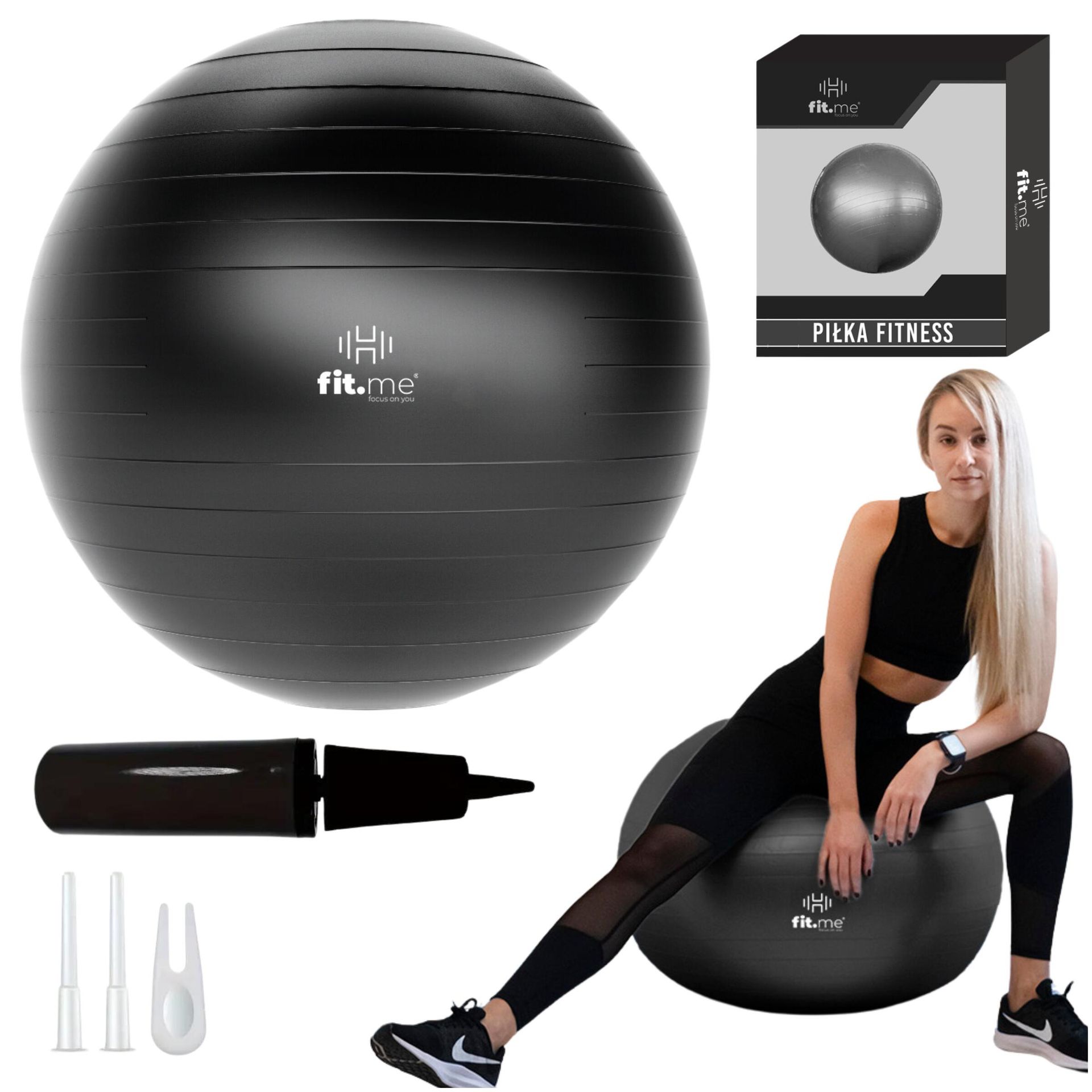 Piłka gimnastyczna fitness z pompką Fit.me