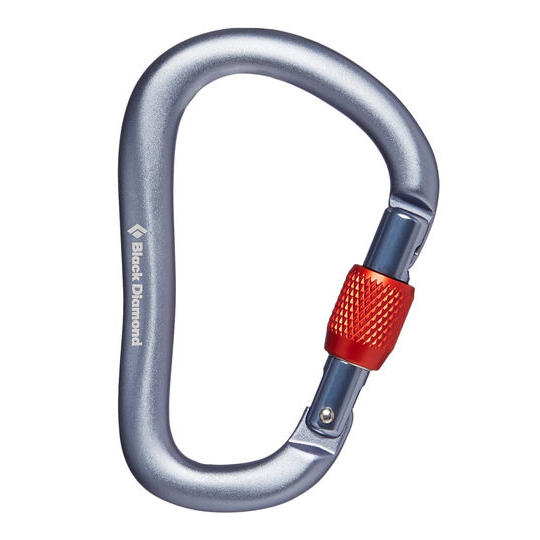Karabinek Black Diamond RockLock Screwgate - gray