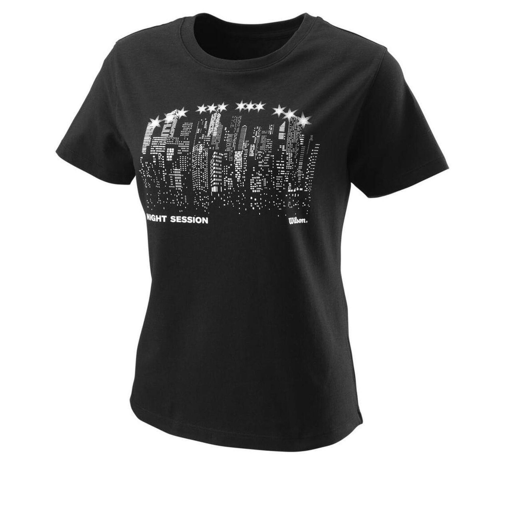 Koszulka tenisowa damska z krótkim rękawem Wilson Night Skyline Tech Tee