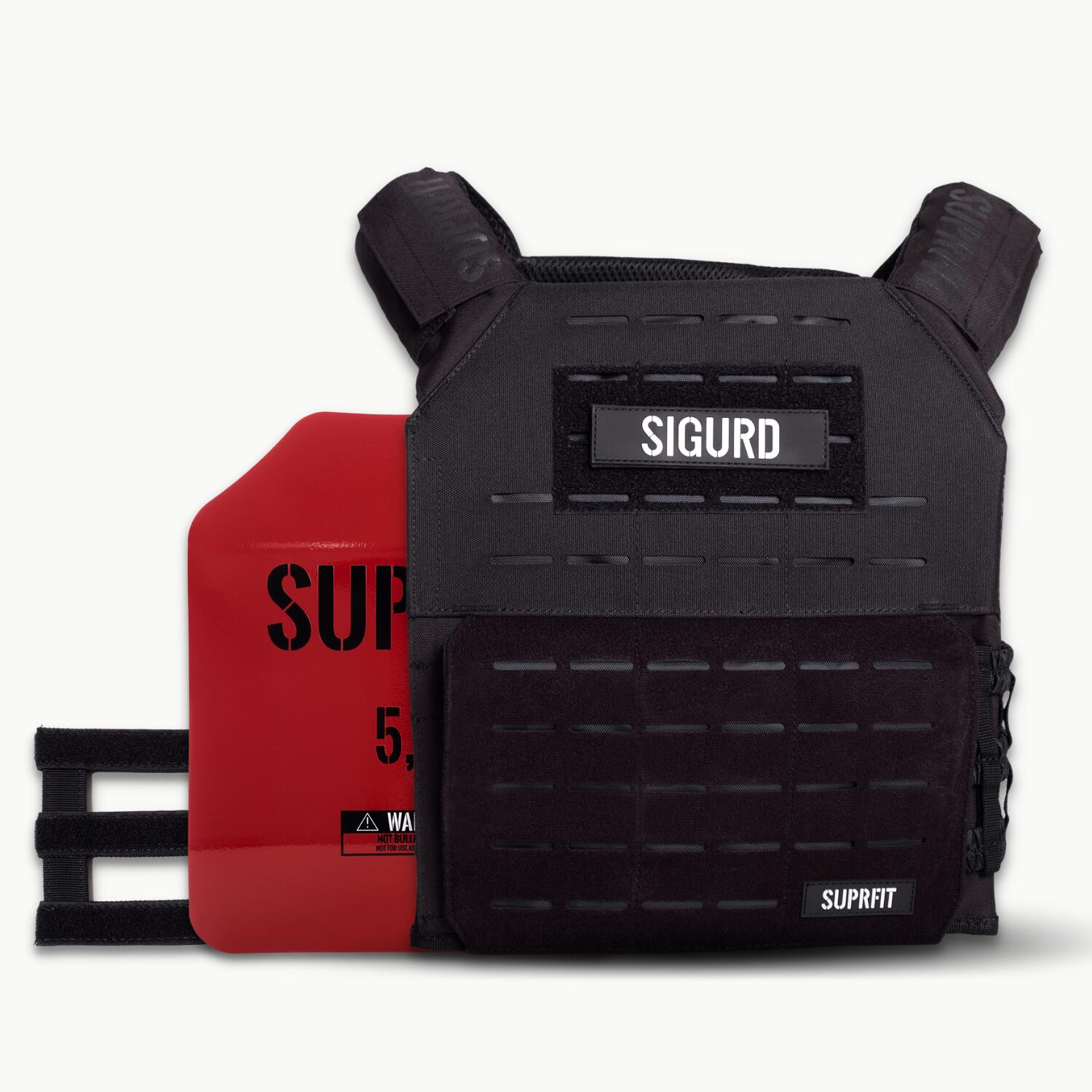 Suprfit Sigurd 3D Weight Vest - Black 5.75 lbs/Red