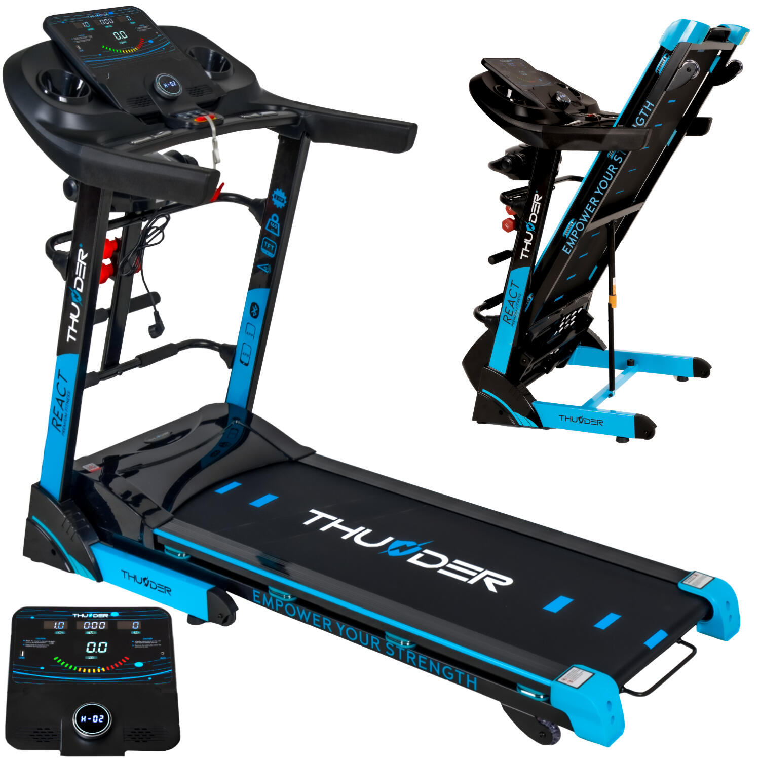 Bieżnia elektryczna do biegania Thunder React DS Black