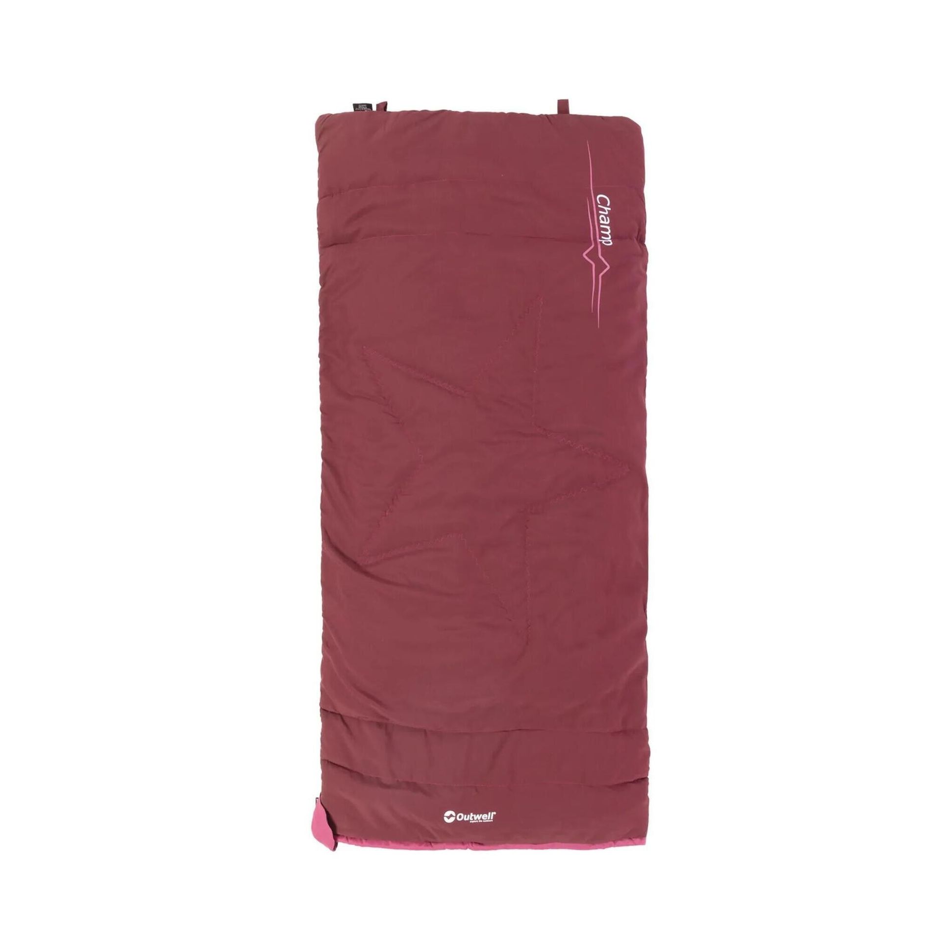 OUTWELL Champ Sleeping Bag Kids, deep red Left Zipper 2021