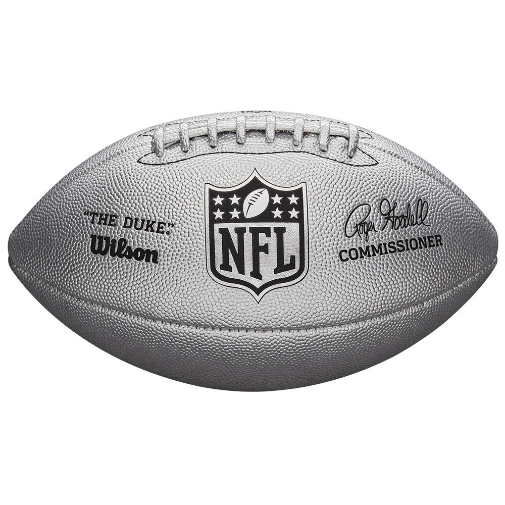 Wilson NFL Duke Metallic Edition Ball WTF1827XB, unisex, piłki do futbolu amerykańskiego, Srebrne