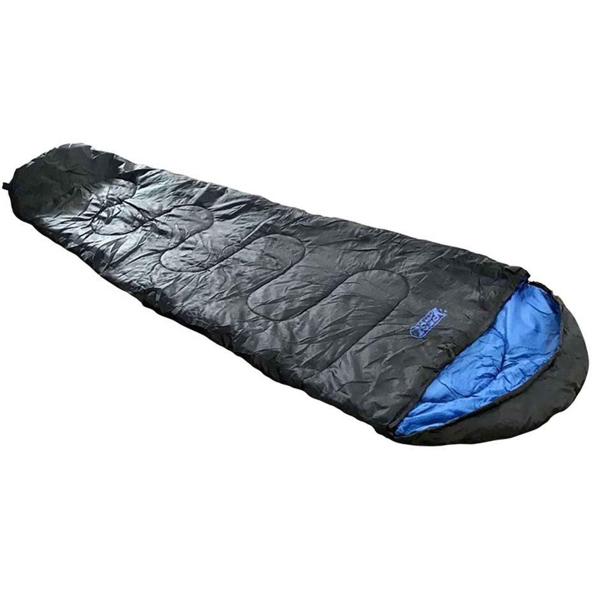 inny Śpiwór Best Sporting Mumia Jutland 210x80/50 cm czarno-niebieski 667016 667016_20220323085847
