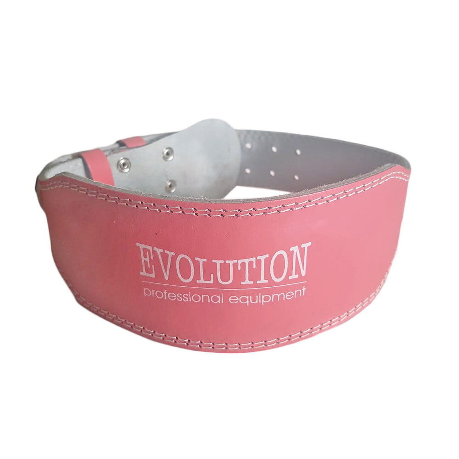 Pas kulturystyczny 10 cm skóra naturalna Pink