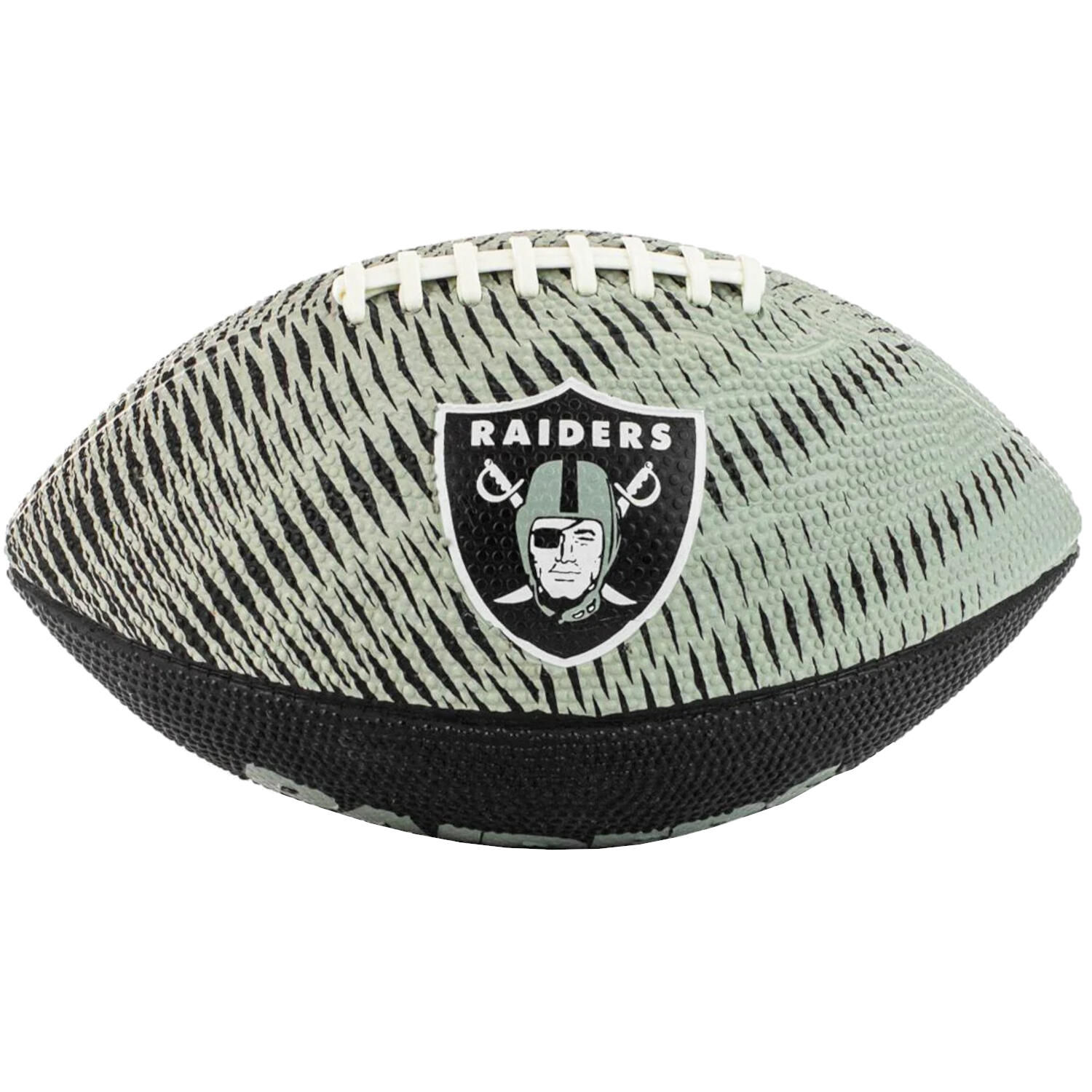 Wilson NFL Team Tailgate Las Vegas Raiders Jr Ball WF4010017XBJR, unisex, piłki do futbolu amerykańskiego, Szare