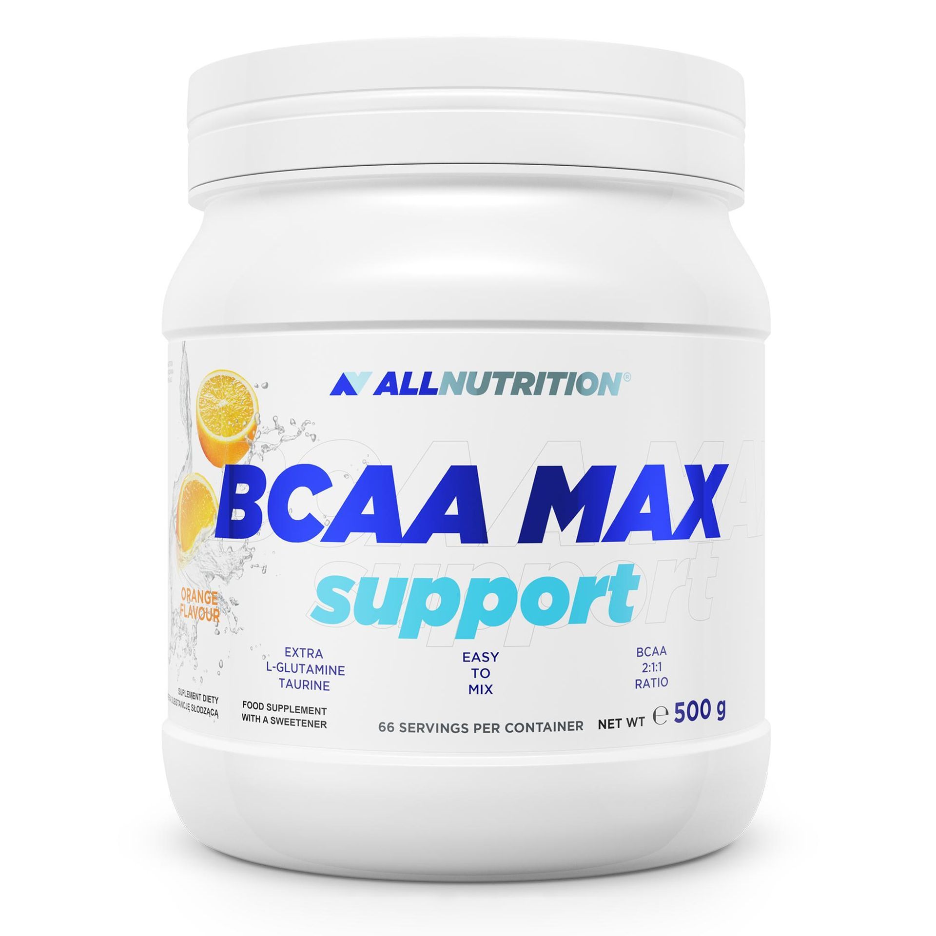 123ratio Allnutrition BCAA Max Support, pomarańczowy, 500g (3266363)