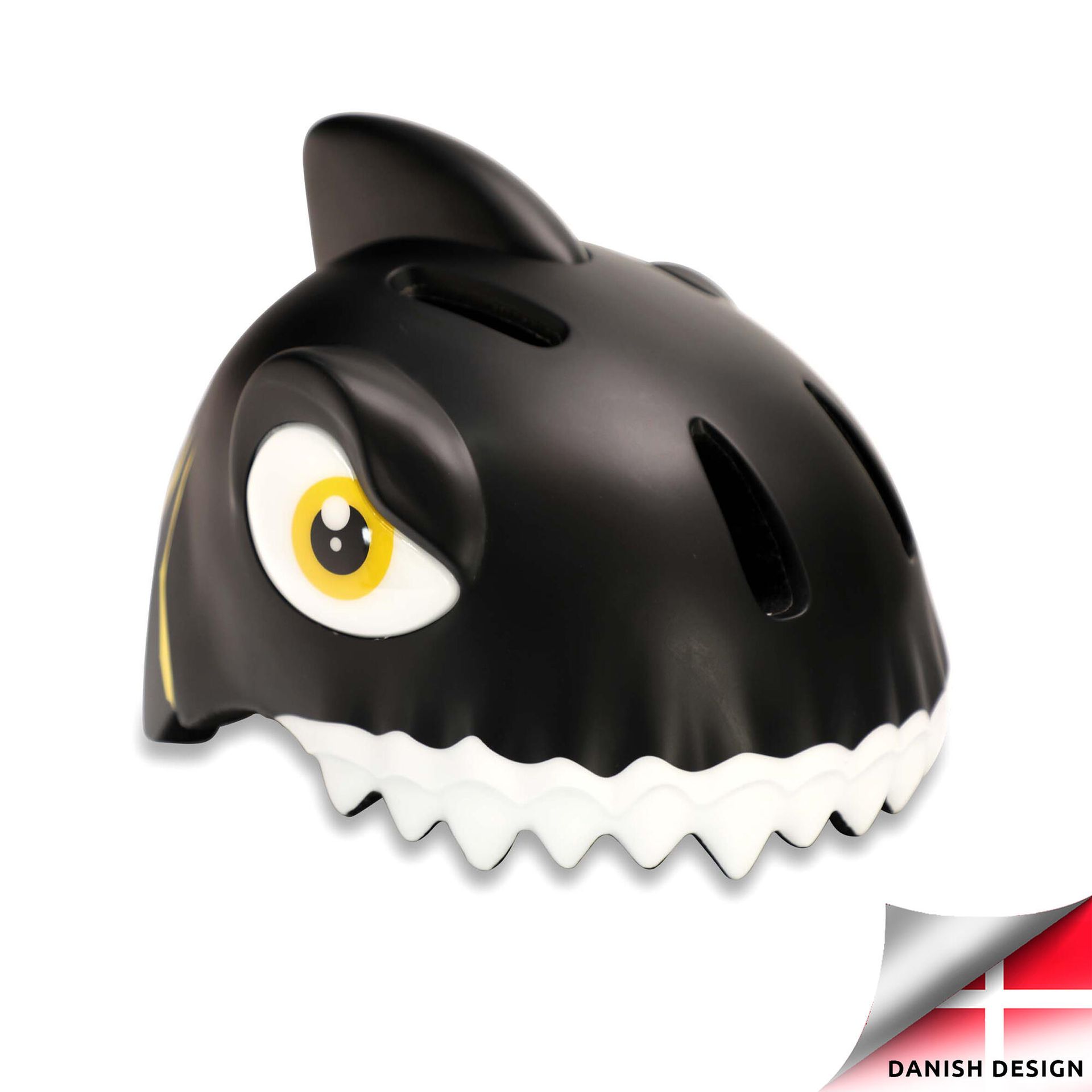 Kask Rowerowy Dla Dzieci | Czarny Rekin | Crazy Safety | Certyfikowany