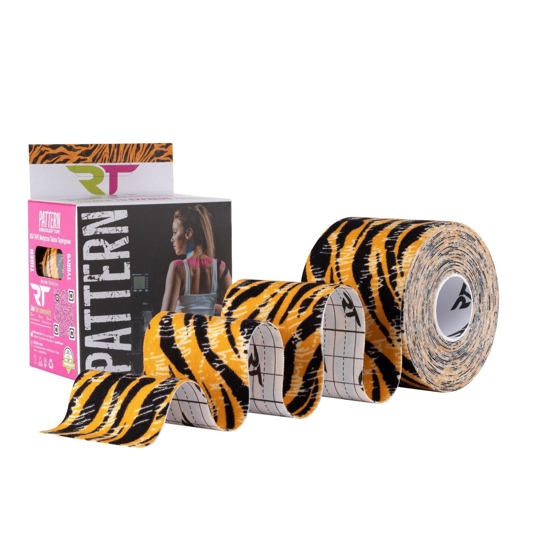 Plastry Do Kinesiotapingu Taśmy Rea Tape Tygrys 5Cmx5M