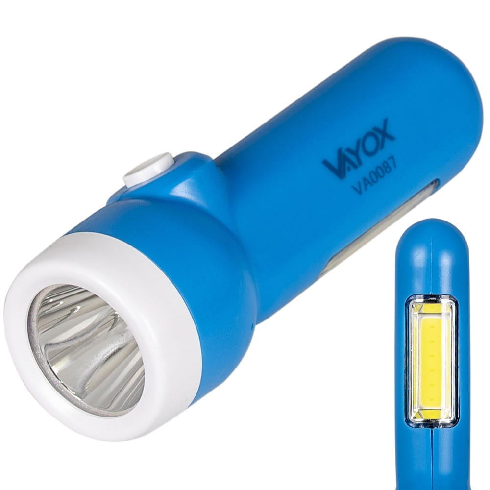 Latarka Led Kieszonkowa Cob Taktyczna Usb Vayox
