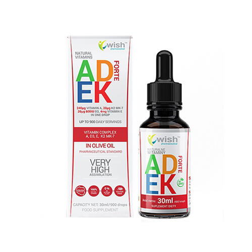 Wish Pharmaceutical Wish Witamina ADEK FORTE w kroplach - 30 ml WISH710107