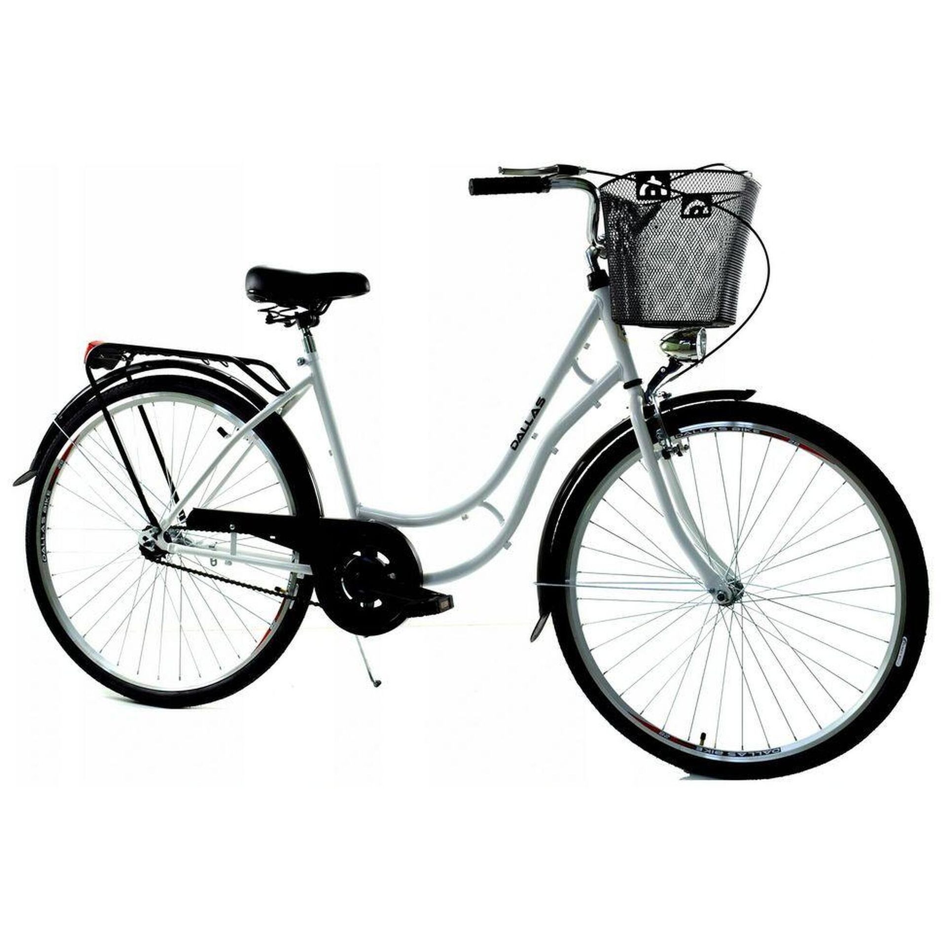 Dallas Bike Retro 28 cali Biały z czarnym
