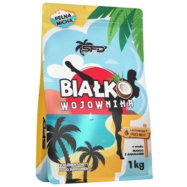 Odżywka białkowa BIAŁKO WOJOWNIKA 1000g TRUSKAWKA Z POZIOMKĄ