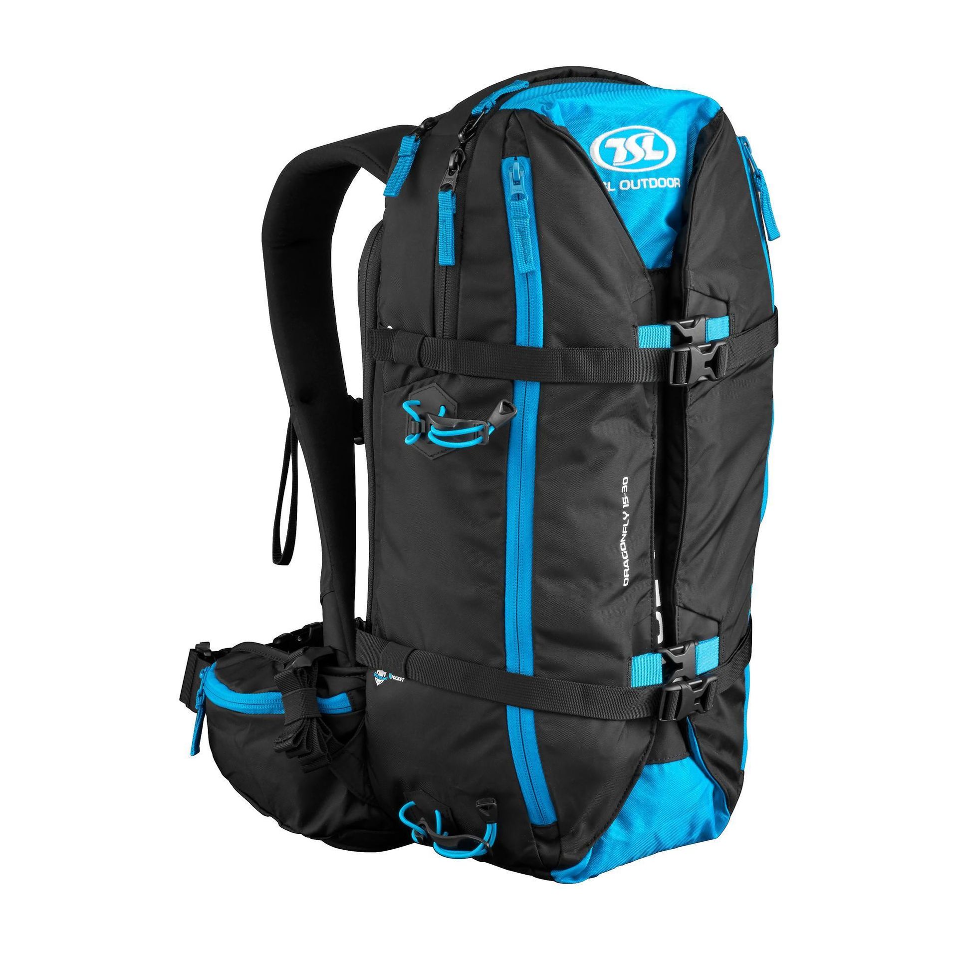 TSL Plecak na rakiety śnieżne - Dragonfly 15/30 litrów unisex Czarny