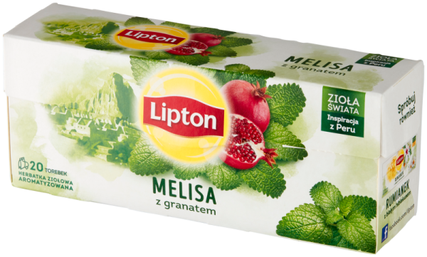 Herbata Lipton Melisa z granatem 20 torebek