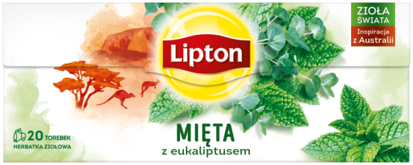 Lipton LIPTON_Herbata ziołowa Mięta z Eukaliptusem 20 torebek 26g 8717163856765