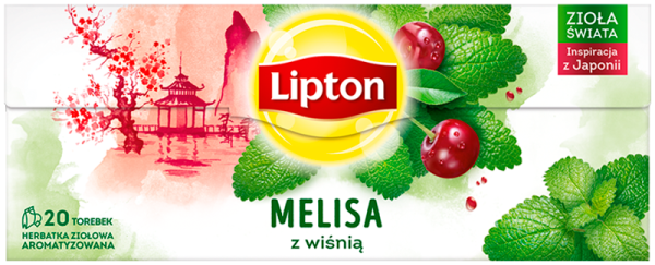 Herbata LIPTON ziołowa (20 torebek) melisa & wiśnia