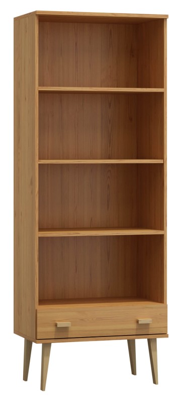 Regał drewniany Venuci Szuflada 89 cm olcha