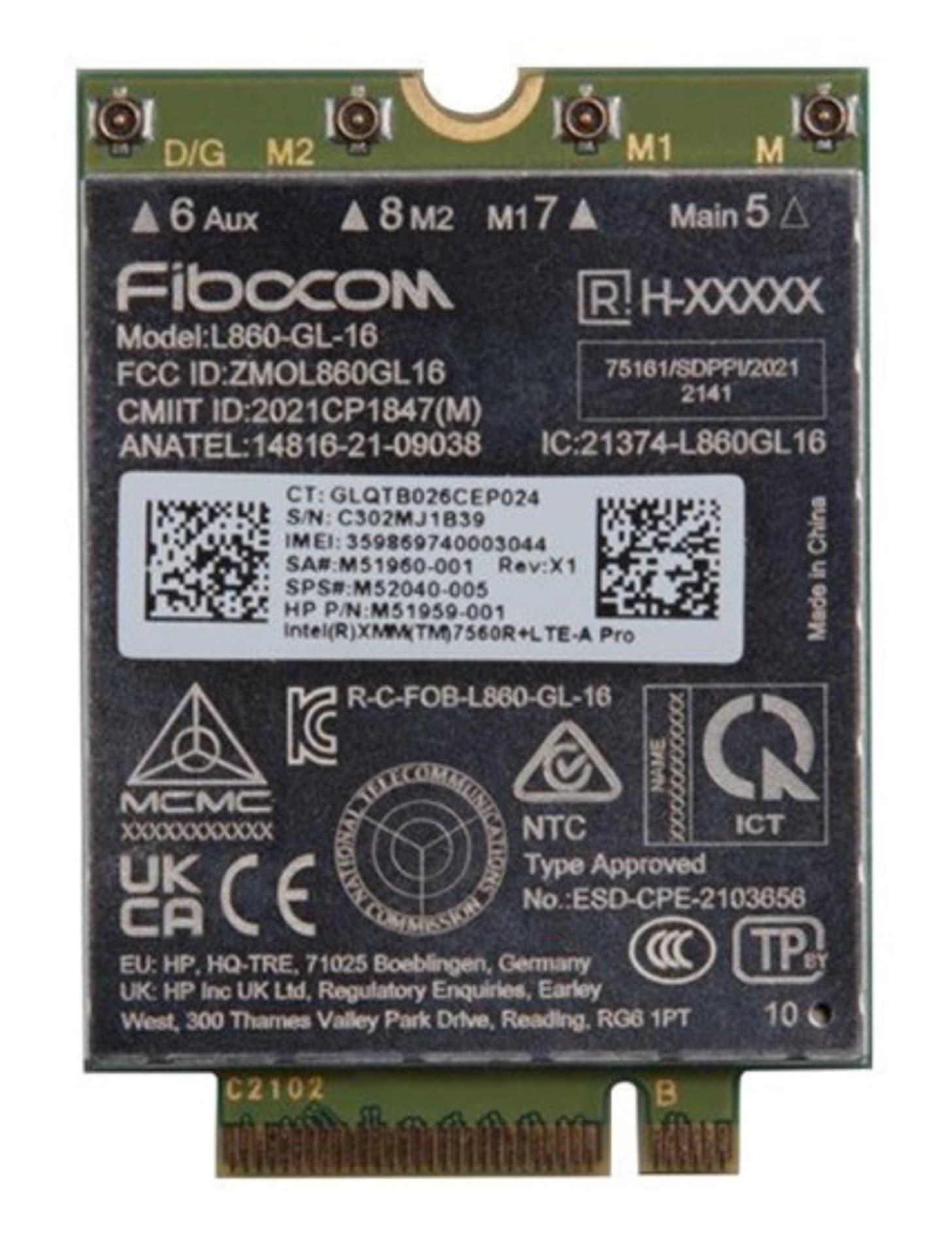 HP Stacja dokujaca WWAN HP XMM 7560 R+LTE-AP EMEA-INTL EN L