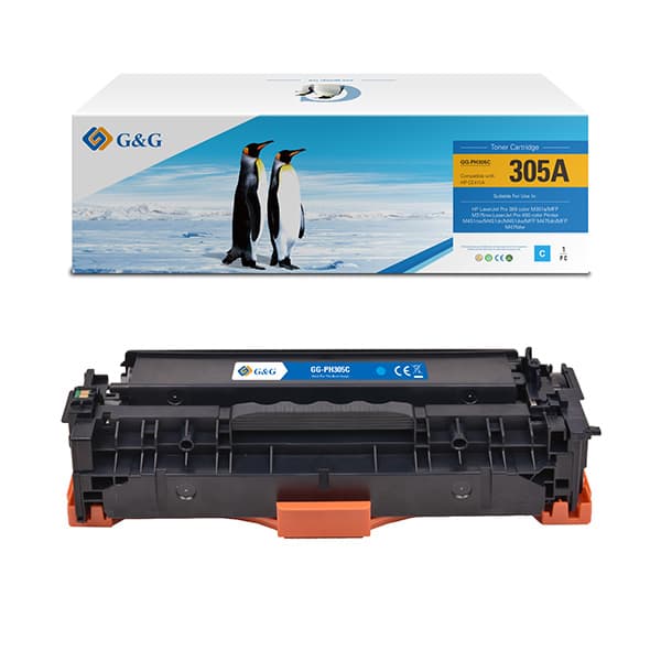 G&G kompatybilny toner z CE411A, cyan, 2600s, NT-PH305C(CE411A), HP 305A, dla HP Color LaserJet Pro M375NW, Pro M475DN, M451dn, N