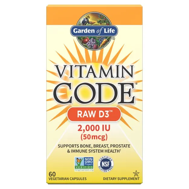 Garden of Life - Vitamin Code RAW D3, 2000 IU, 60 vkaps