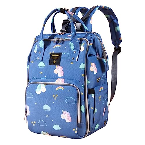 SUNVENO Duża pojemność, torba do przewijania niemowląt, plecak do przewijania, plecak wielofunkcyjny, wodoszczelny plecak do przewijania, plecak do przewijania, plecak dla mamy (koń)