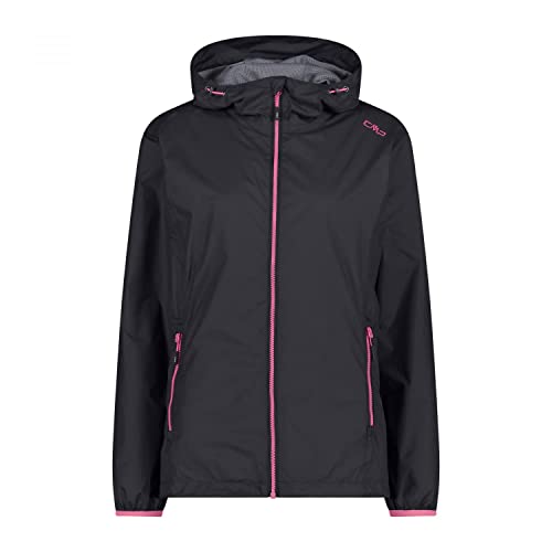 CMP damska kurtka przeciwdeszczowa ze stałym kapturem, Antracyt, 40