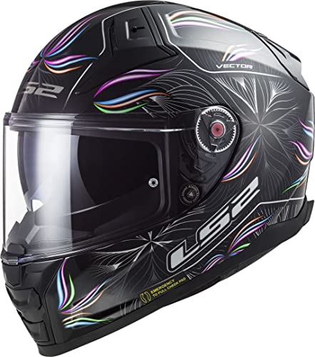 LS2, kask motocyklowy Vector II tropikalny, czarny biały XL