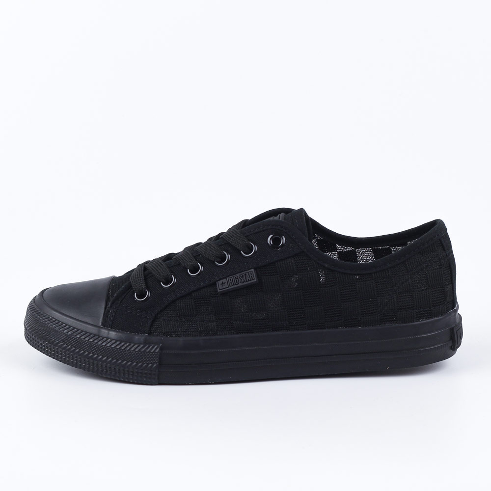 Czarne koronkowe trampki damskie BIG STAR LL274072