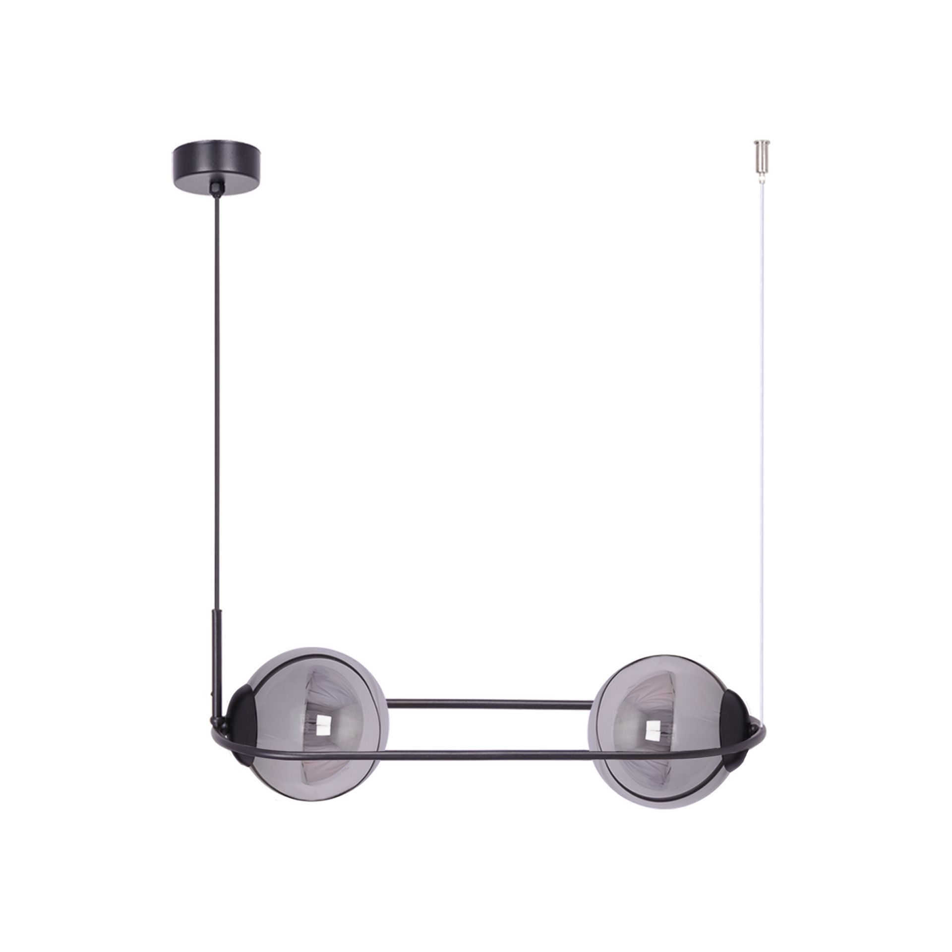 Lampa wisząca z grafitowymi kloszami w okręgu K-5112 z serii DAVOS