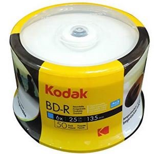 Kodak Płyty Kodak Bd-r Blu-ray 25gb 1-6x 135min 50 Szt SB5572