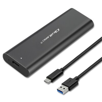 Qoltec Obudowa kieszeń do dysków M.2 SATA SSD NVME USB typ C