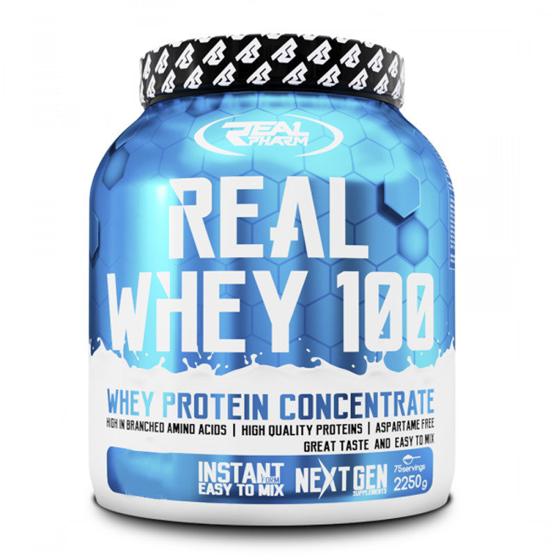 Real Pharm Odżywka białkowa Real Whey 2250g Smaki Czekolada orzech (5902444701671)