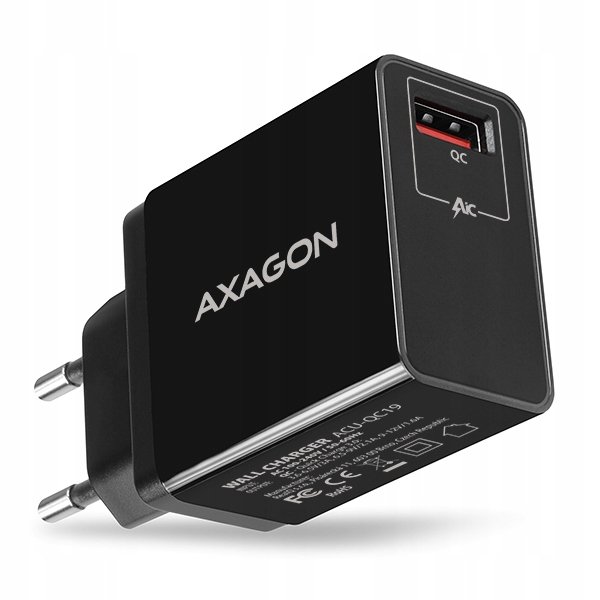 AXAGON ładowarka sieciowa QUICK 1x port QC3.0/AFC/FCP/SMART 19W ACU QC19) # z wartością produktów powyżej 89zł!