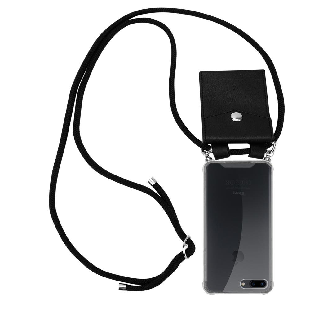 Pokrowiec z łańcuszkiem Do Apple iPhone 7 PLUS / 7S PLUS / 8 PLUS w CZARNY Etui Obudowa Case Cover Ochronny Cadorabo