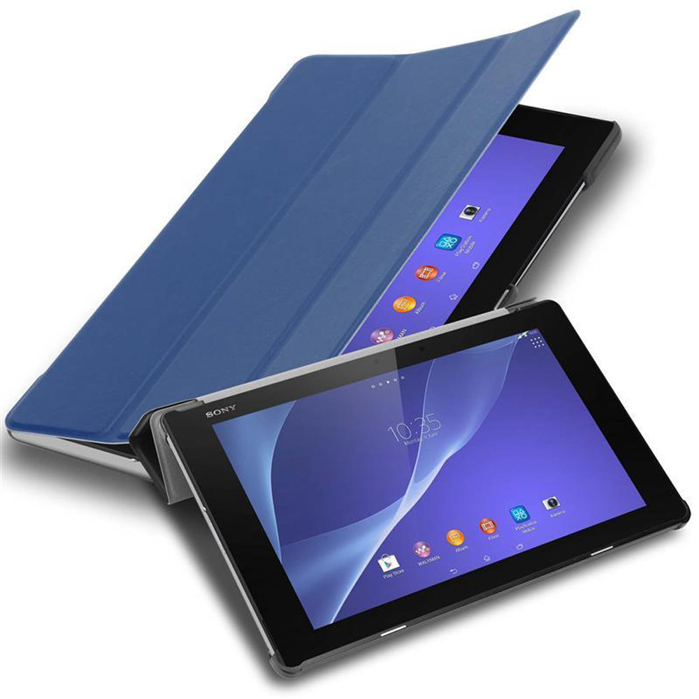 Pokrowiec Do Sony Xperia Tablet Z2 (10.1 cala) Etui w CIEMNO NIEBIESKI JERSEY Obudowa Case Cover Portfel Ochronny Cadorabo